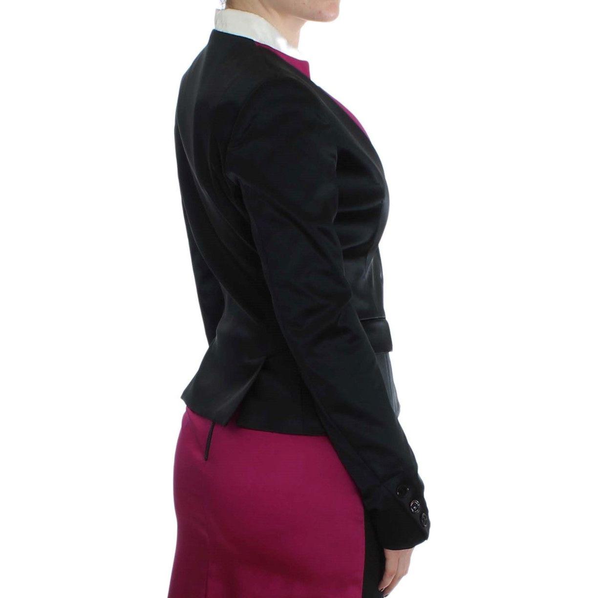 Exte Black Pink Stretch Blazer Jacket
