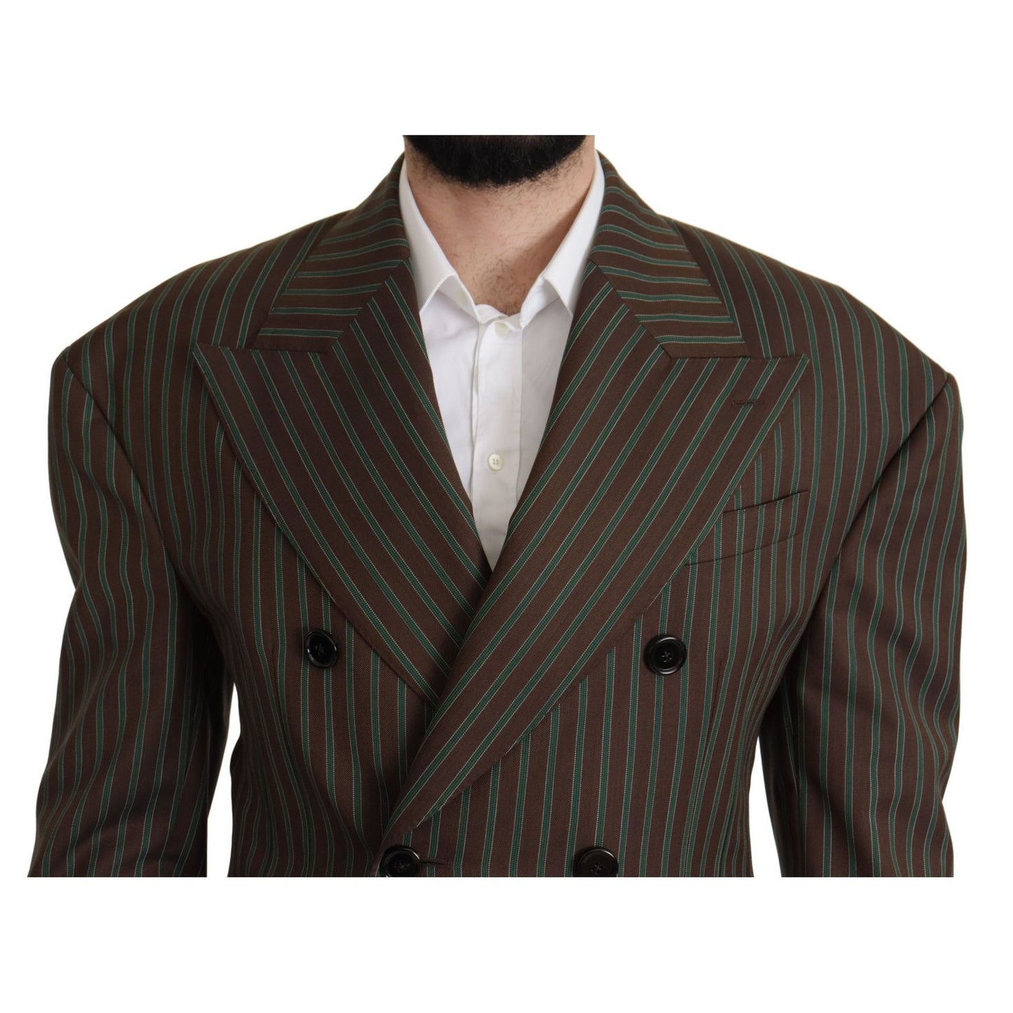 Dolce & Gabbana Multicolor Stripes Double Breasted Blazer