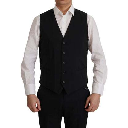 Dolce & Gabbana Black Jacket Vest 2 Piece MARTINI Blazer