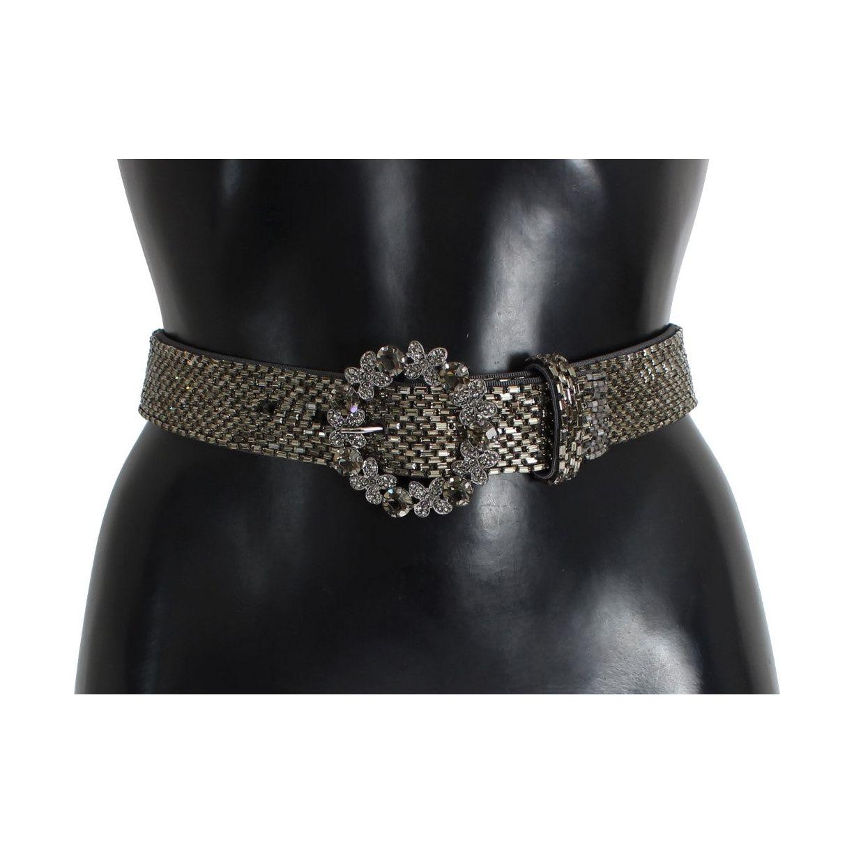 Dolce & Gabbana Crystal Buckle Sequined Waist Belt