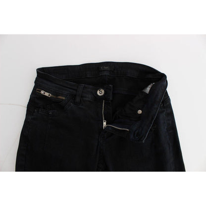 Costume National Black Cotton Slim Fit Denim Jeans Jeans & Pants