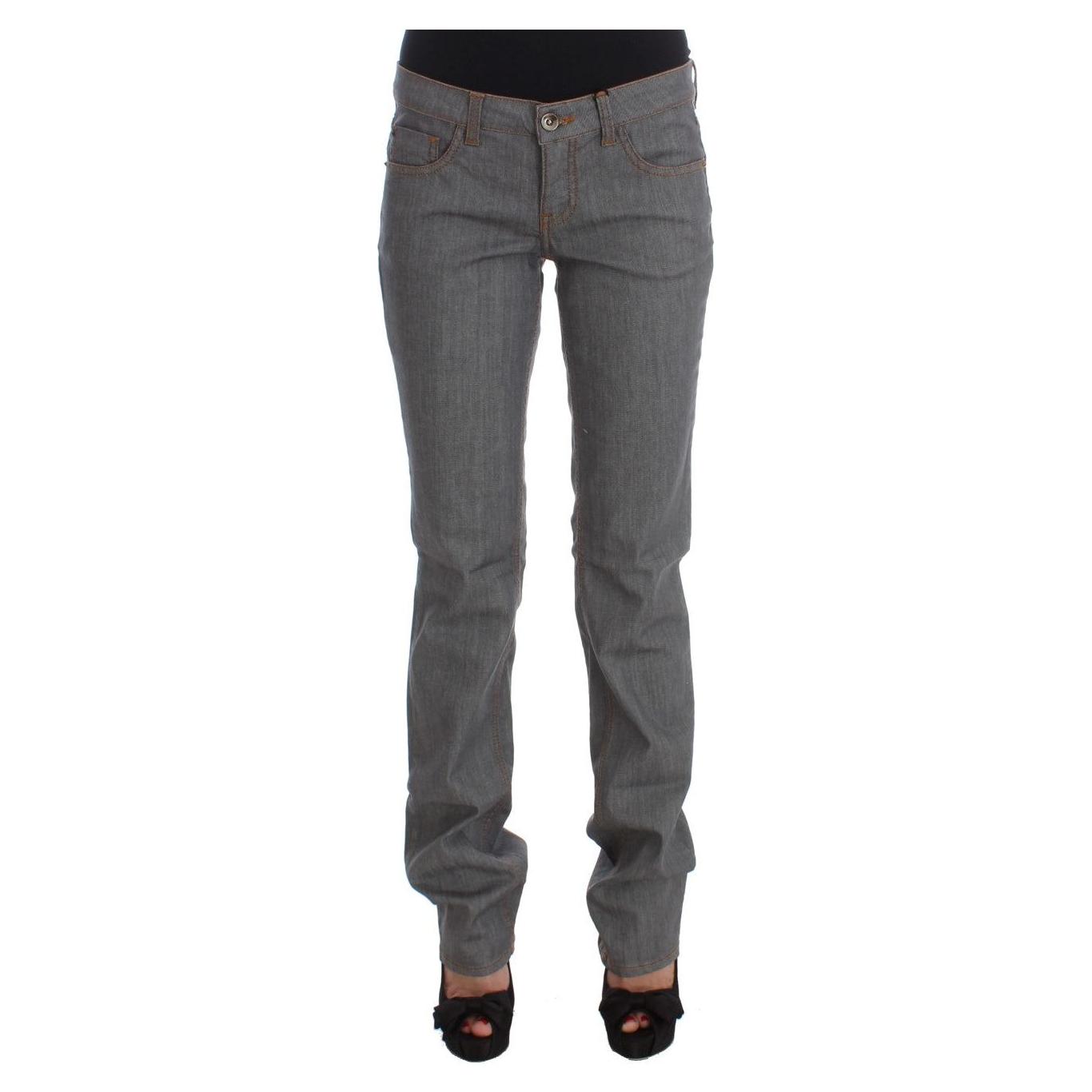 Costume National Gray Cotton Regular Fit Denim Jeans