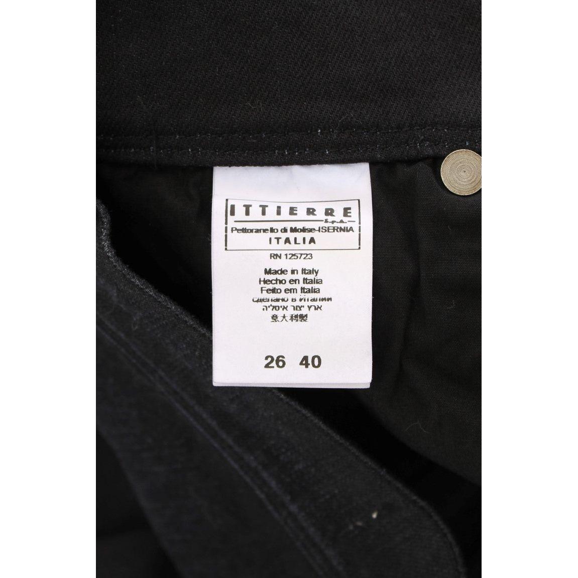 Ermanno Scervino Blue Cotton Blend Slim Fit Bootcut Jeans