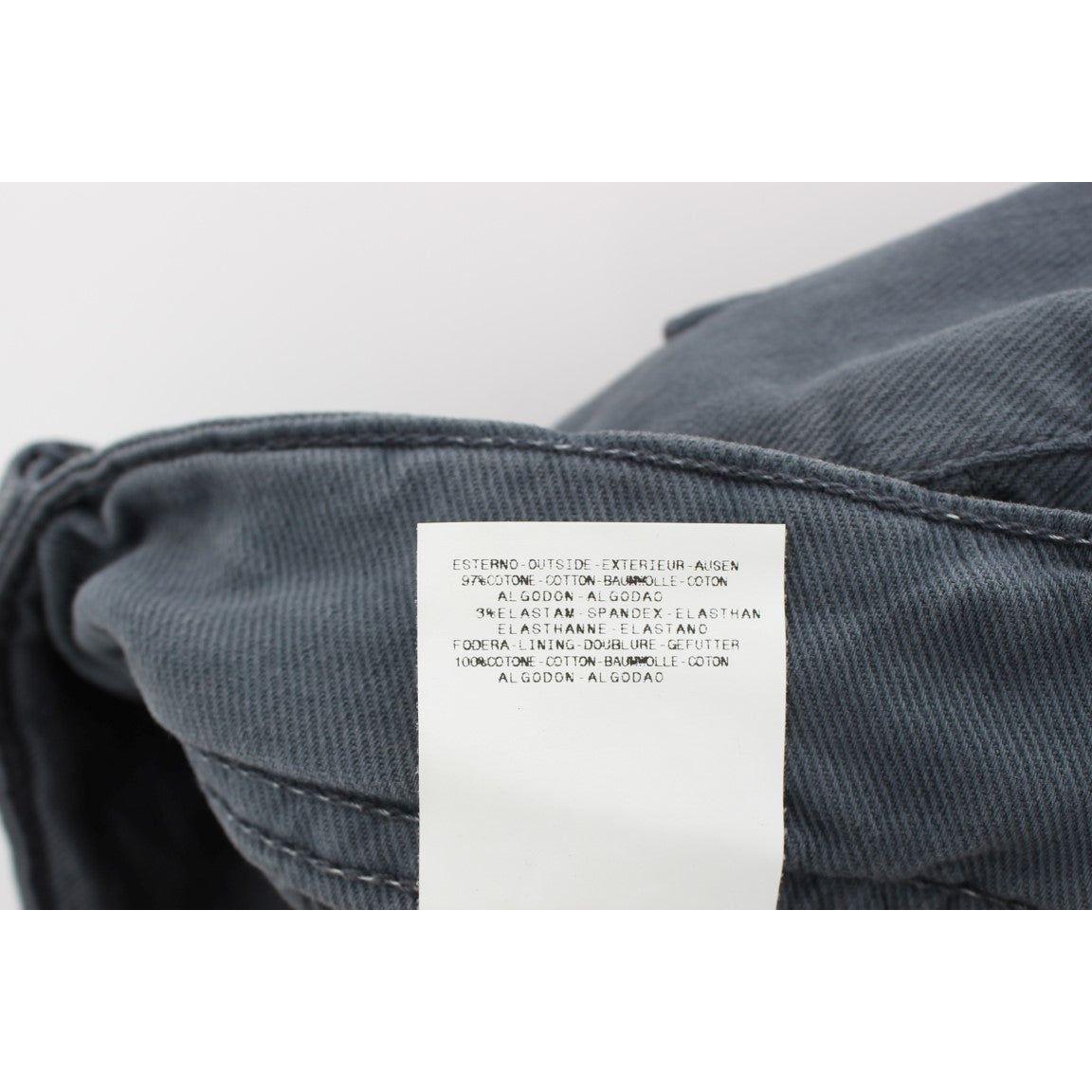 John Galliano Blue Cotton Blend Slim Fit Bootcut Jeans Jeans & Pants