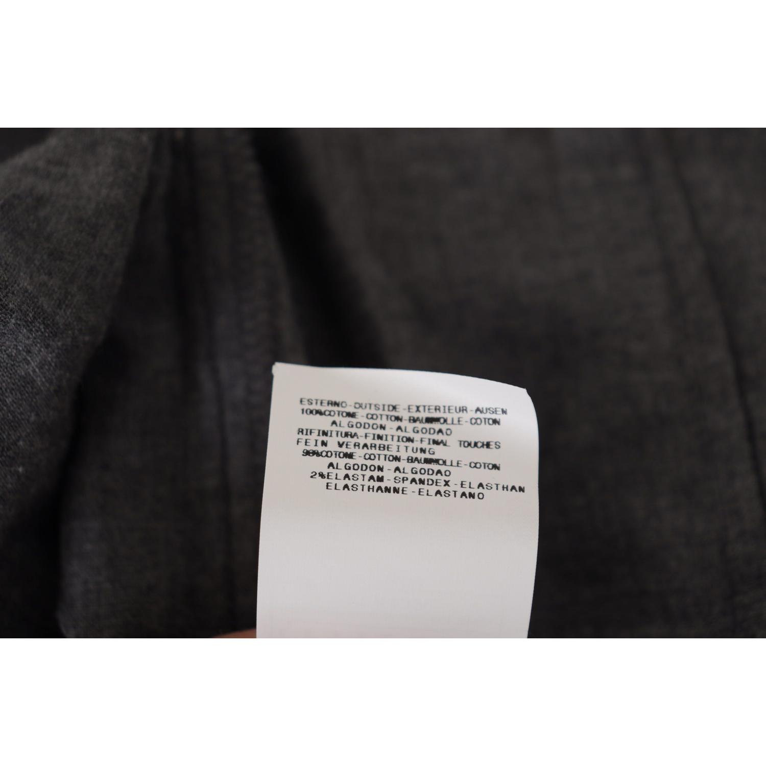 Costume National Dark Gray Cotton Casual Mens Shirt