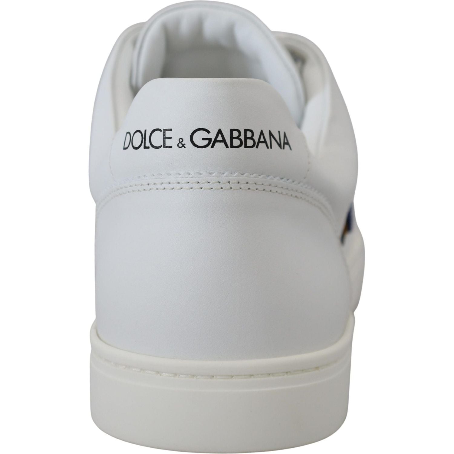 Dolce & Gabbana White Leather DG Logo Casual Sneakers Shoes