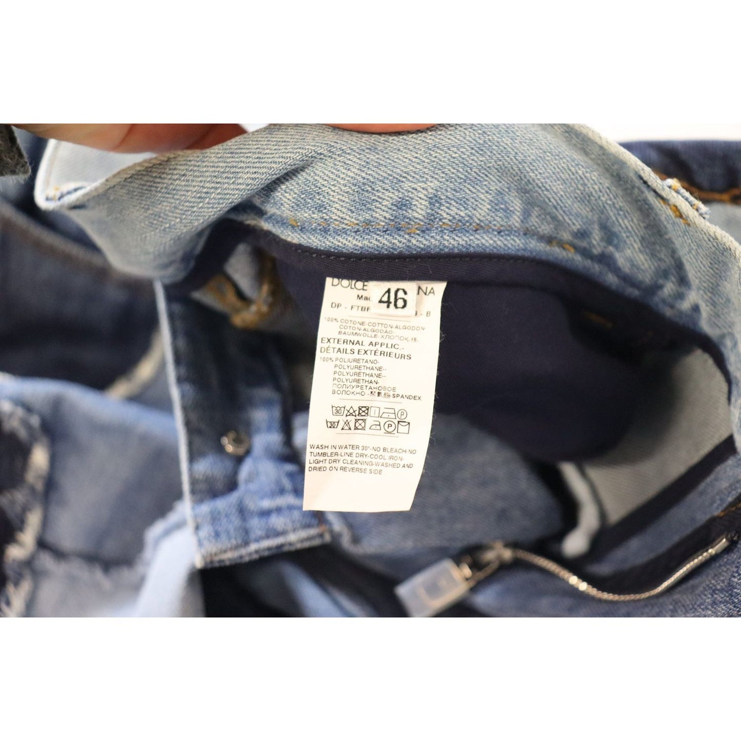 Dolce & Gabbana Multicolor Patchwork High Waist Denim Jeans