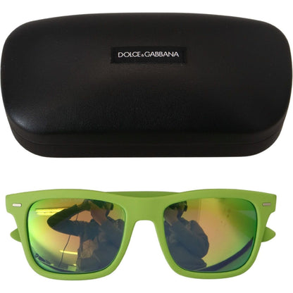 Dolce & Gabbana Green Rubber Full Rim Frame Shades DG6095 Acid Sunglasses
