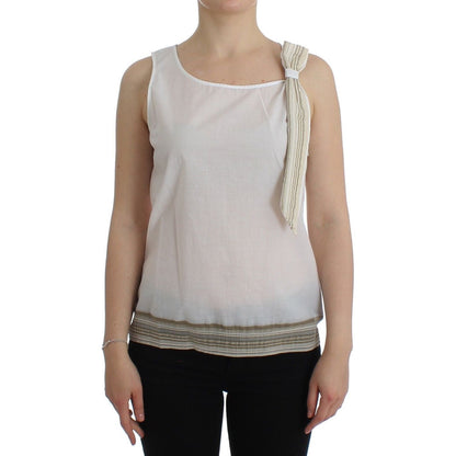 Ermanno Scervino White Top Blouse Tank Shirt Sleeveless