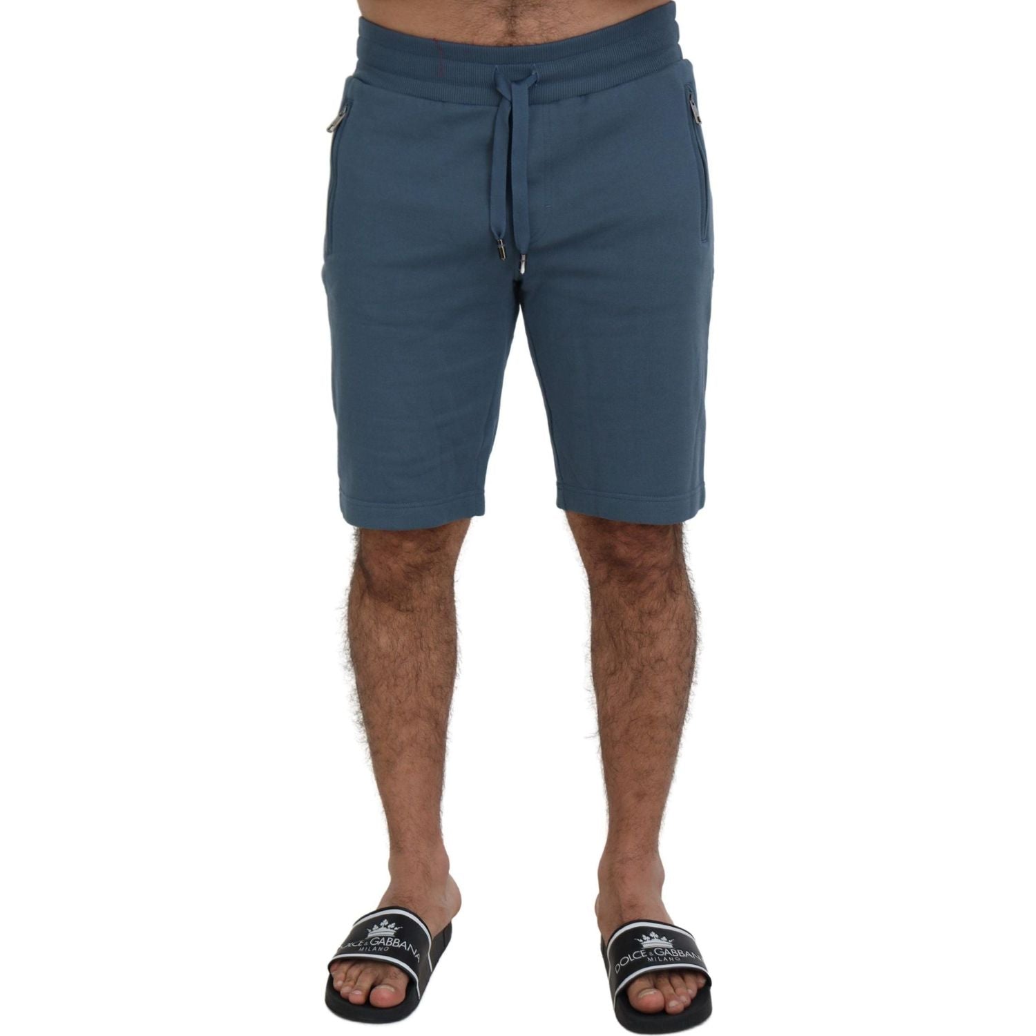 Dolce & Gabbana Blue Cotton Bermuda Casual Mens Shorts