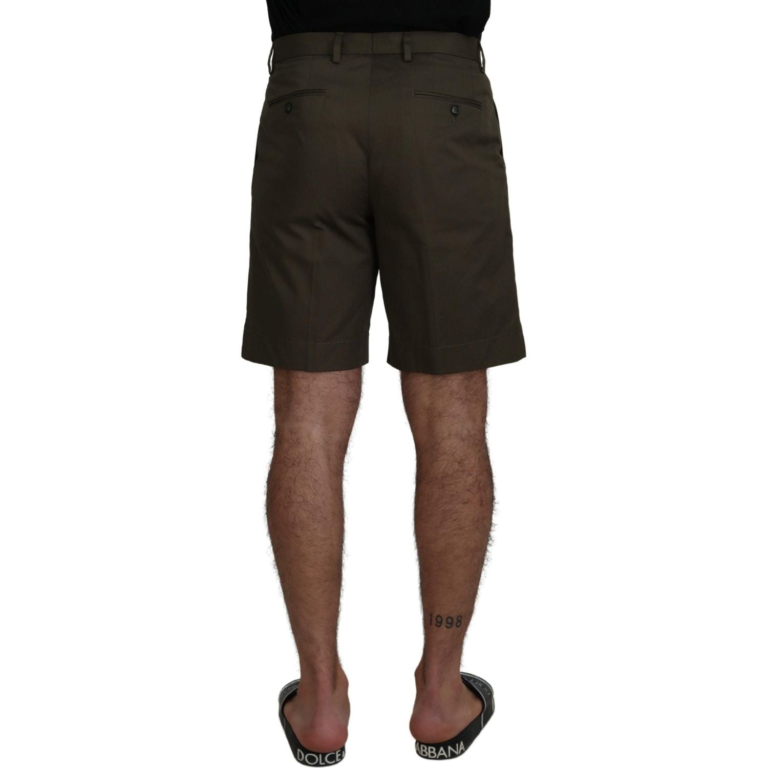 Dolce & Gabbana Green Chinos Cotton Casual Shorts