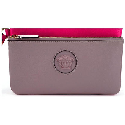 Versace Pink Calf Leather Pouch Bag