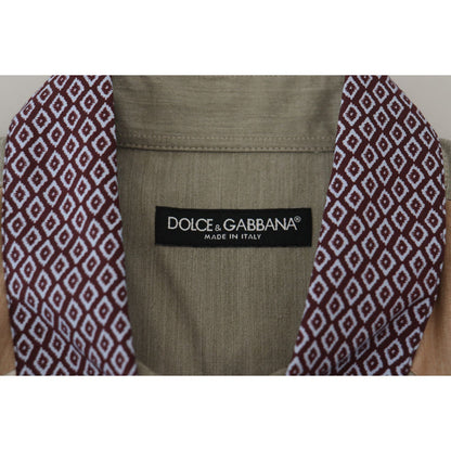 Dolce & Gabbana Multicolor Cotton Patchwork Slim Shirt