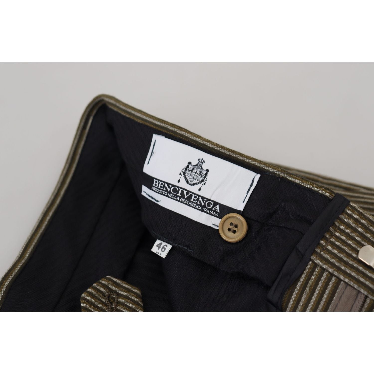 BENCIVENGA Multicolor Striped Pure Cotton Men Pants