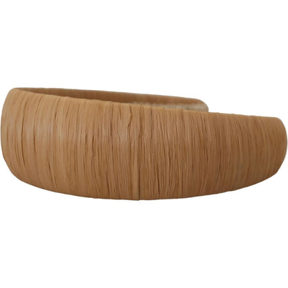 Dolce & Gabbana Beige Viscose Women Hair Headband Diadem