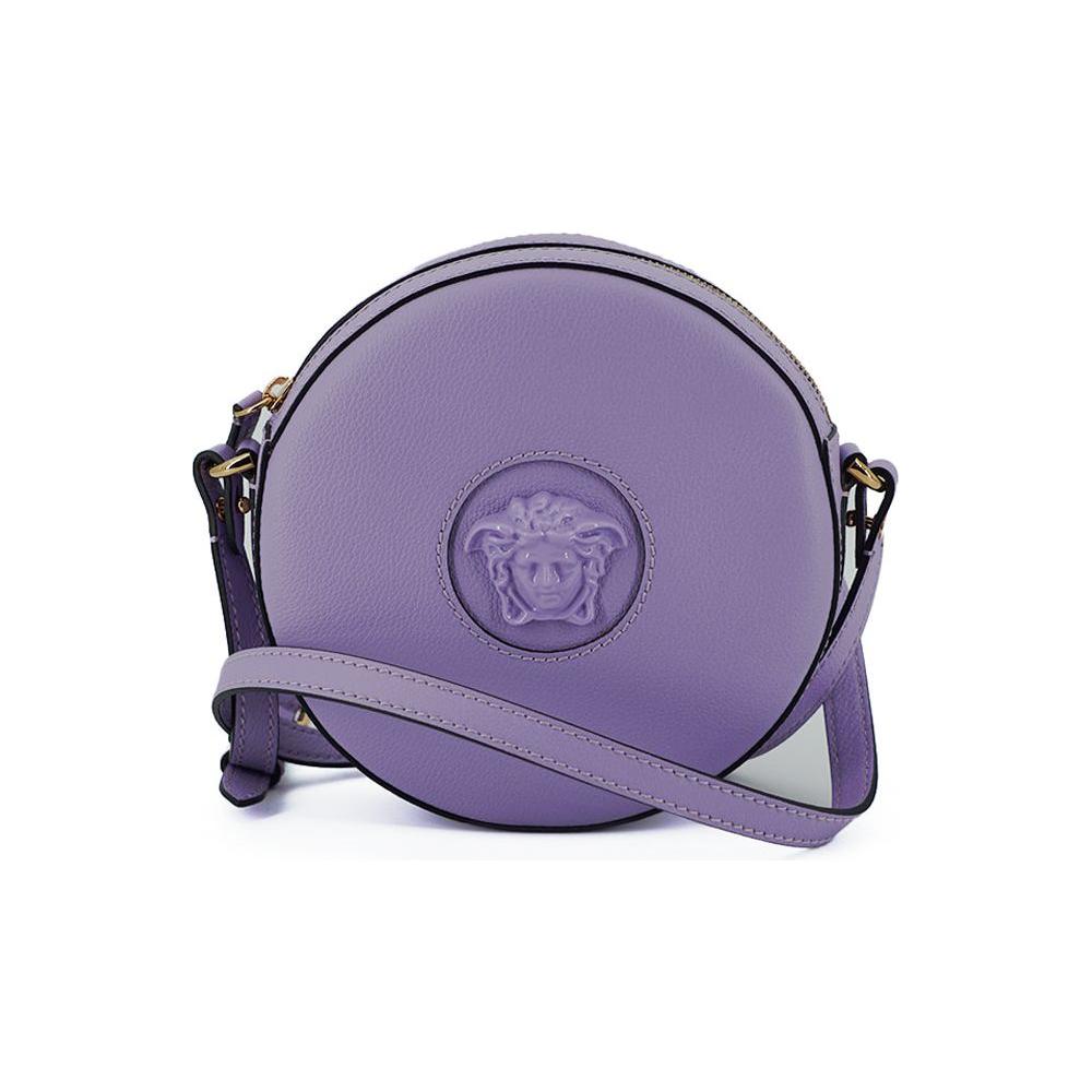 Versace Elegant Purple Round Shoulder Bag
