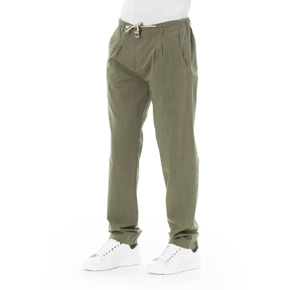 Baldinini Trend Army Cotton Men Chino Trousers