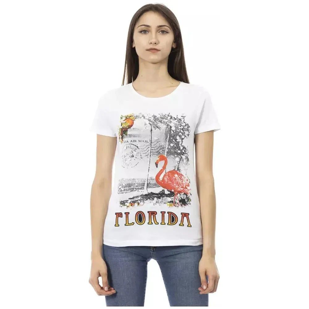 Trussardi Action White Cotton Women T-Shirt