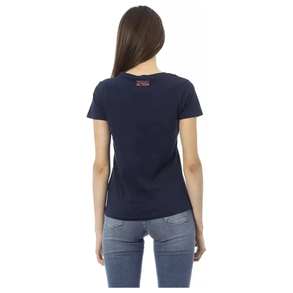 Trussardi Action Blue Cotton Women T-Shirt