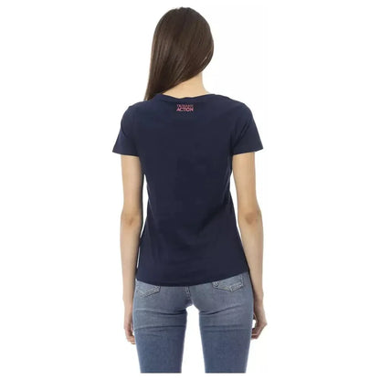 Trussardi Action Blue Cotton Women T-Shirt
