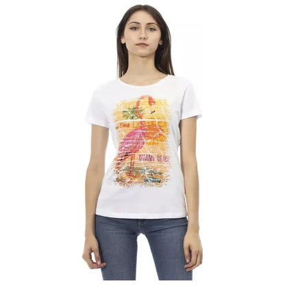 Trussardi Action White Cotton Women T-Shirt