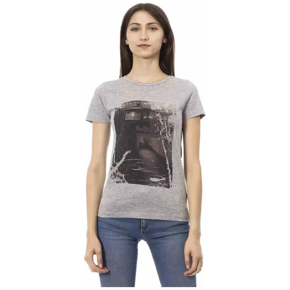 Trussardi Action Gray Cotton Women T-Shirt