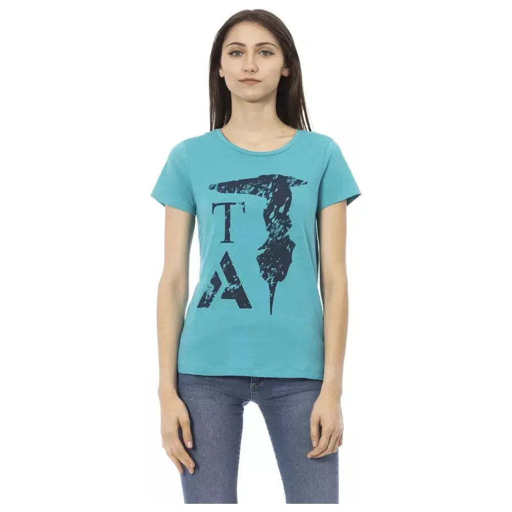 Trussardi Action Light Blue Cotton T-Shirt