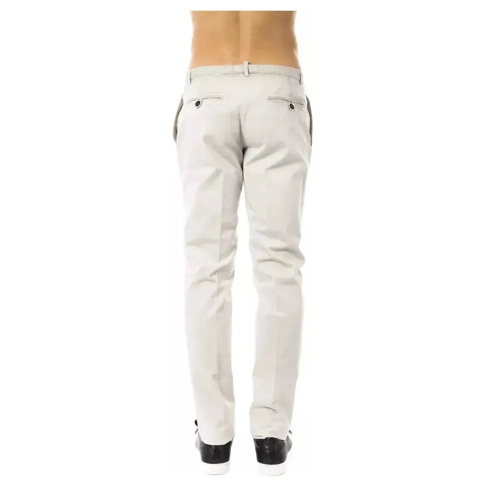 Uominitaliani Gray Cotton Men Pants