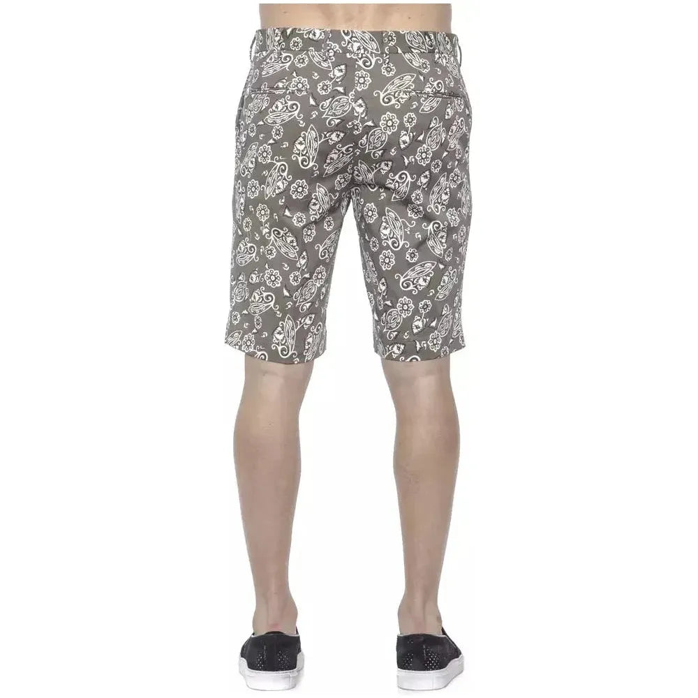PT Torino Green Cotton Men Bermuda Short
