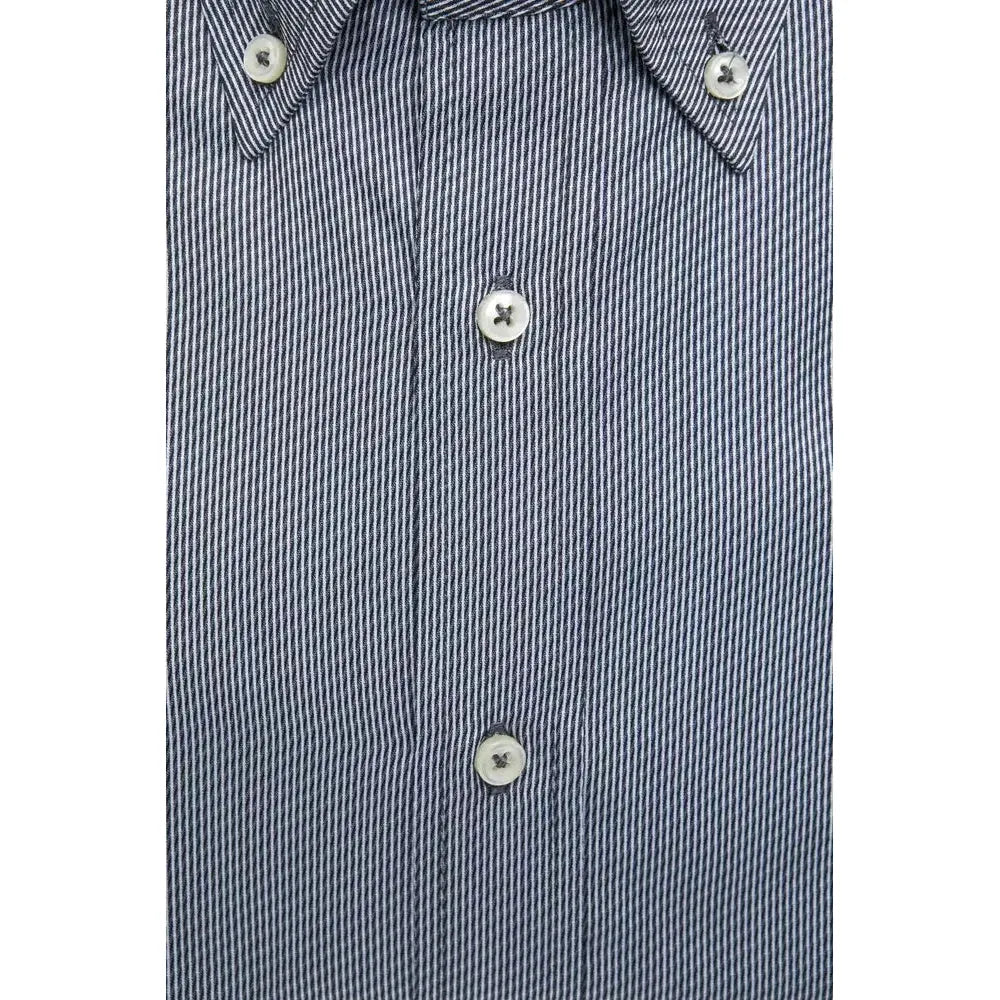 Robert Friedman Blue Cotton Men Shirt