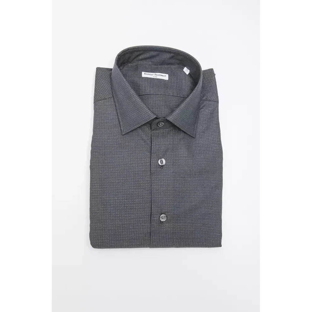 Robert Friedman Black Cotton Shirt