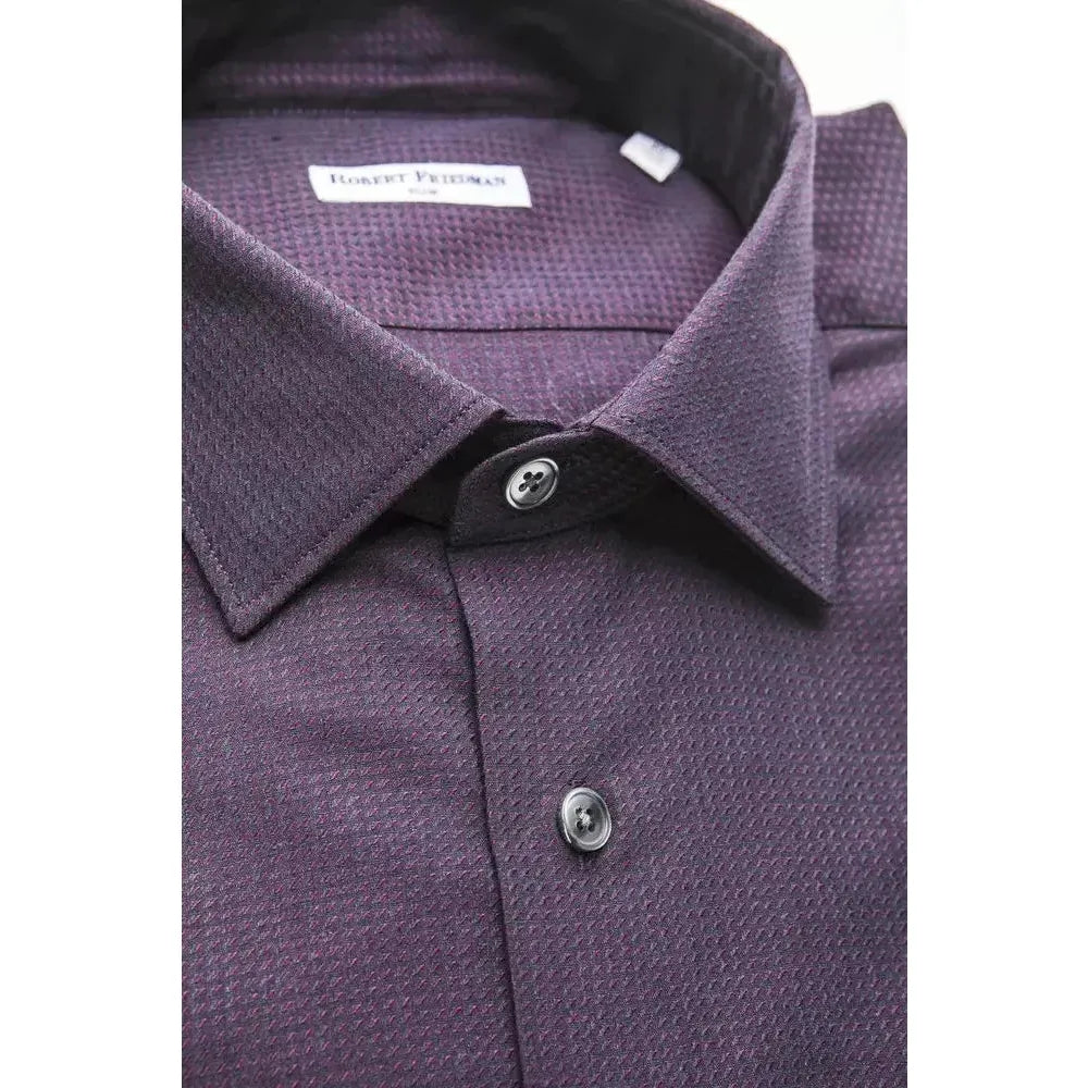 Robert Friedman Burgundy Cotton Shirt