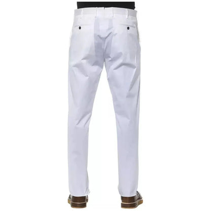 PT Torino White Cotton Men Trouser