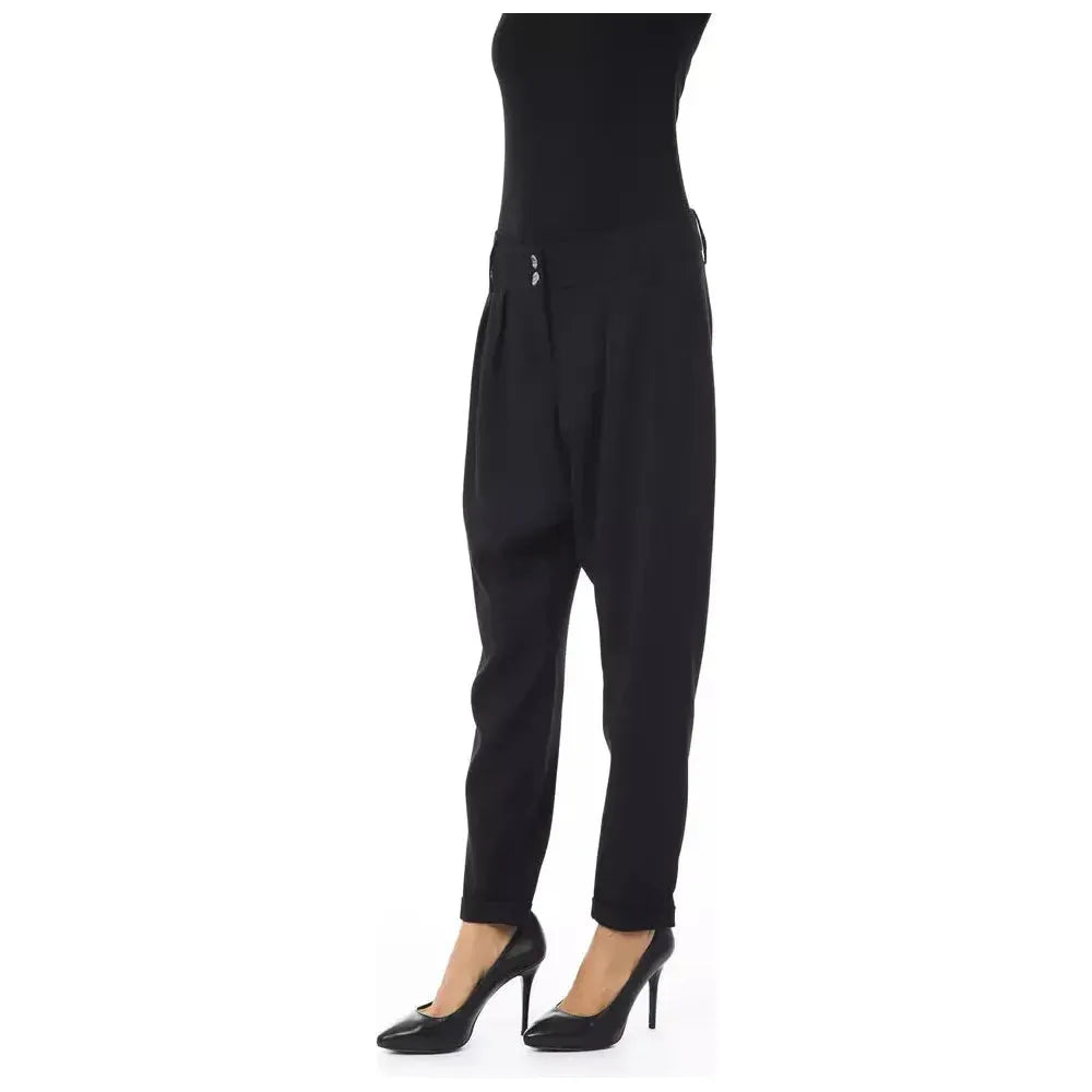 BYBLOS Black Polyester Women Pants