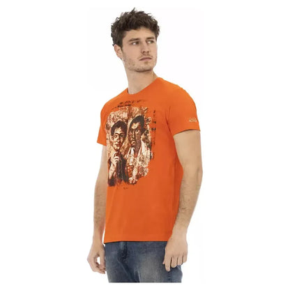 Trussardi Action Orange Cotton Men T-Shirt