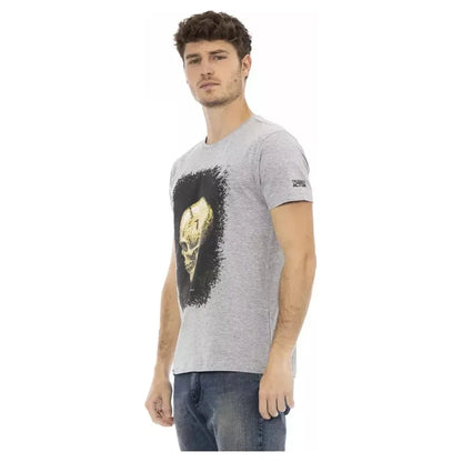 Trussardi Action Gray Cotton Men T-Shirt