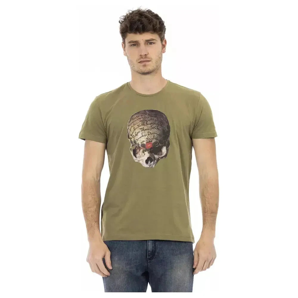 Trussardi Action Green Cotton Men T-Shirt