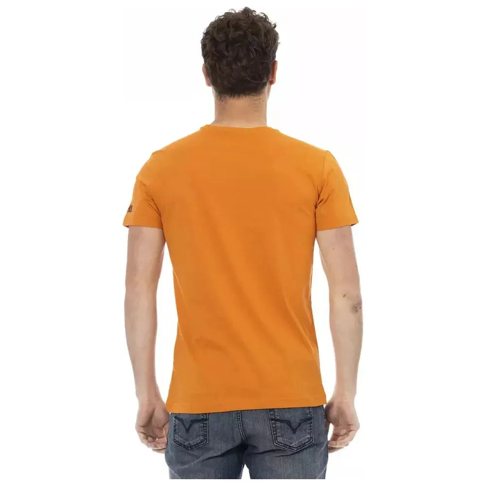Trussardi Action Orange Cotton Men T-Shirt