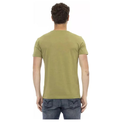 Trussardi Action Green Cotton Men T-Shirt
