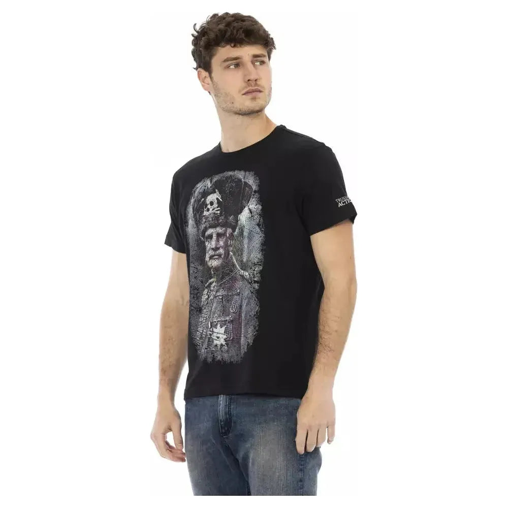 Trussardi Action Black Cotton Men T-Shirt