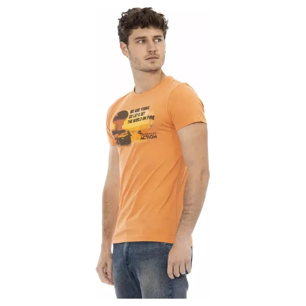 Trussardi Action Orange Cotton Men's T-Shirt