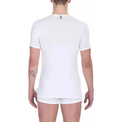 Bikkembergs White Cotton Men T-Shirt