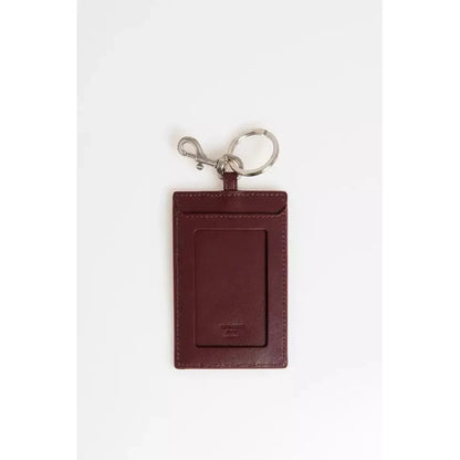 Trussardi Brown Leather Men Badge Holder