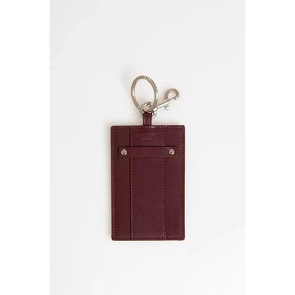 Trussardi Brown Leather Men Badge Holder