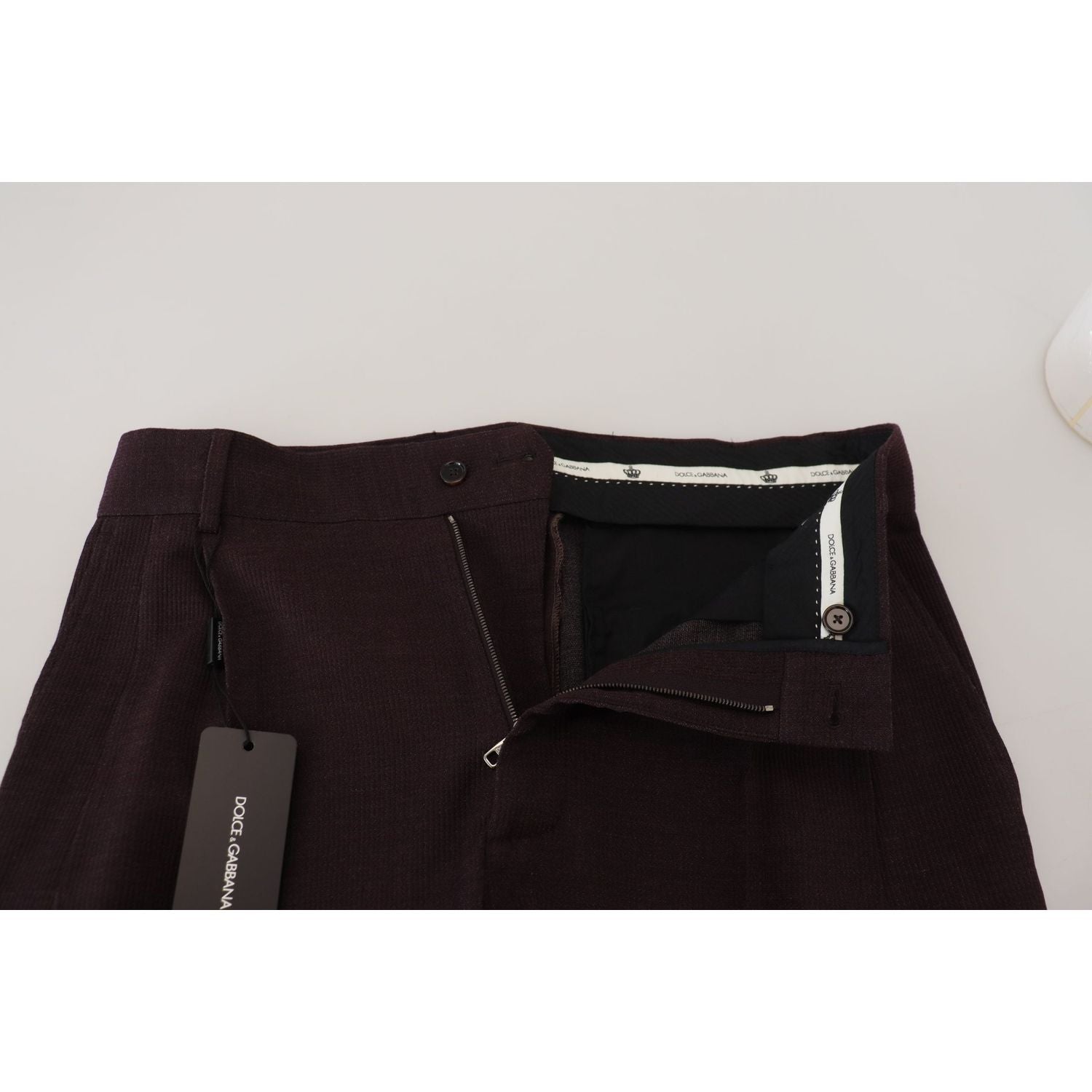 Dolce & Gabbana Brown Cotton Chino Men Pants