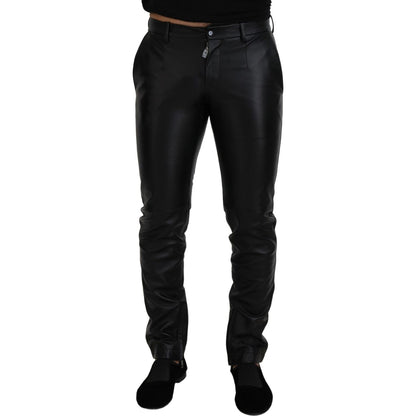 Dolce & Gabbana Black Shiny Stretch Skinny Pants