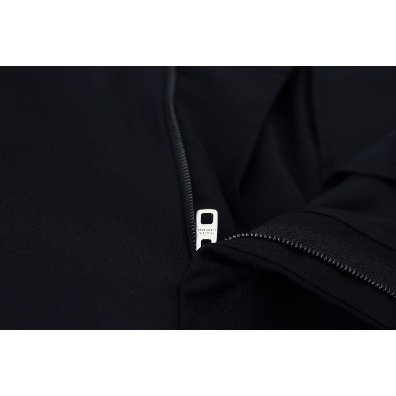 Dolce & Gabbana Black Wool Chino Formal Pants