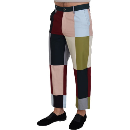Dolce & Gabbana Multicolor Cotton Patchwork Pants