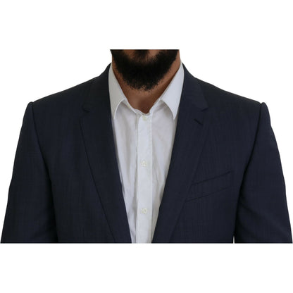 Dolce & Gabbana Blue Wool MARTINI 2 Piece Slim Fit Suit