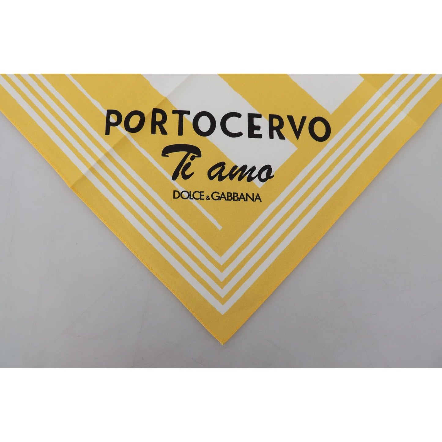 Dolce & Gabbana Yellow Portocervo Cotton Shawl Wrap Scarf MS6469